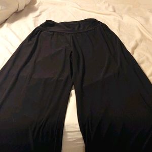 Black wide leg dress pants